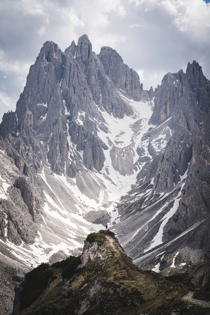 Hiking path along alpine ridgeway